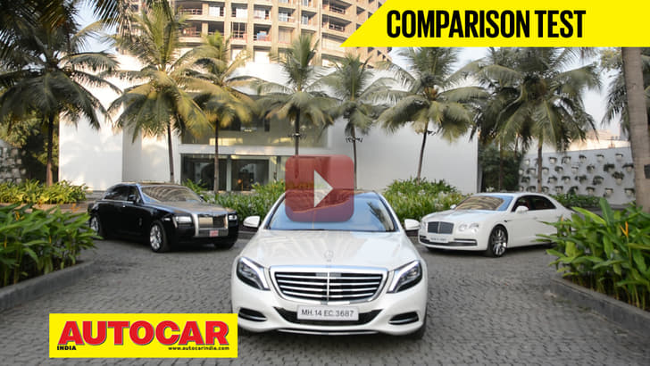 Mercedes S-Class vs Rolls-Royce Ghost vs Bentley Flying Spur video comparison